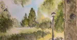 Akvarellikurssi vihreät sävyt