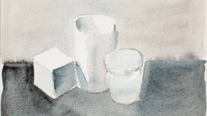 akvarelli kolmiväriharjoitus